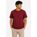 Men’s Burgundy Crew Neck T-Shirt – Soft Everyday Essential - Men’s T-Shirt