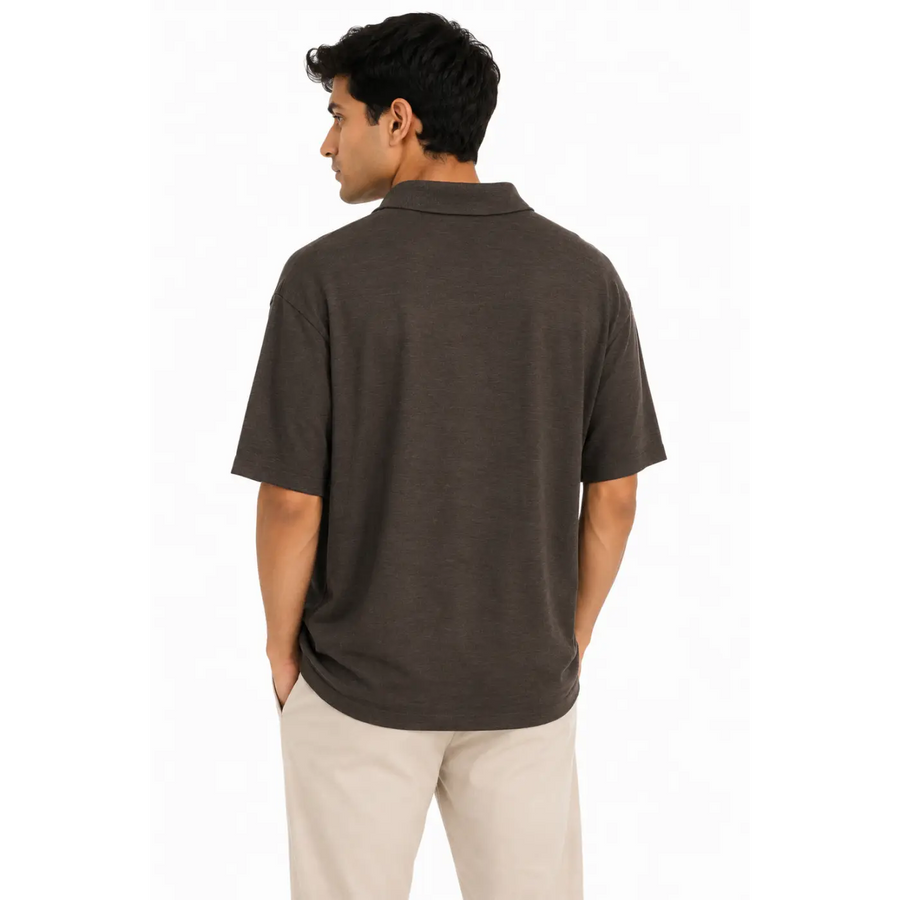 Men’s Charcoal Heather Performance Polo Shirt - Men’s Polo Shirts