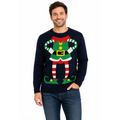 Men’s Christmas Elf Sweater – Funny Holiday Knit Pullover