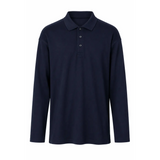 Men’s Classic Long Sleeve Polo Shirt – Navy - Men’s Polo Shirts