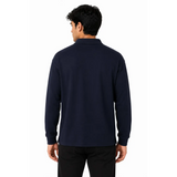 Men’s Classic Long Sleeve Polo Shirt – Navy - Men’s Polo Shirts
