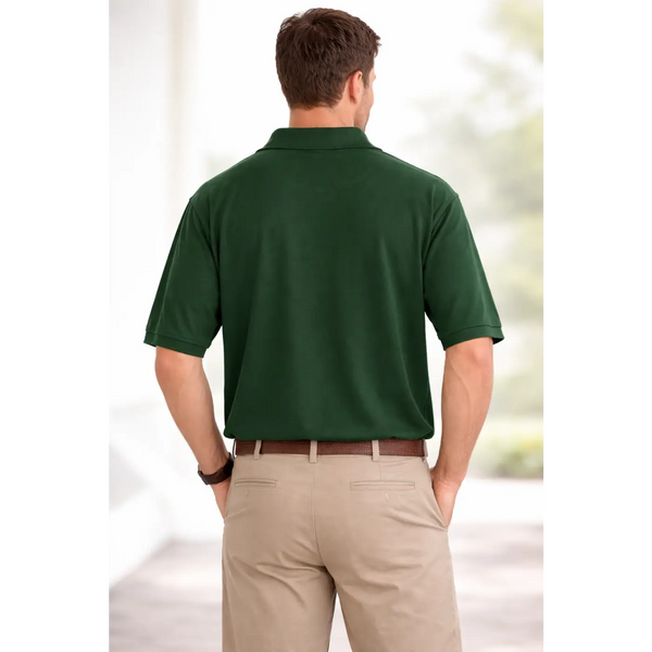 Men’s Classic Polo Shirt – Premium Cotton Short Sleeve Casual Fit (Forest Green) - Shirts / Polo Shirts