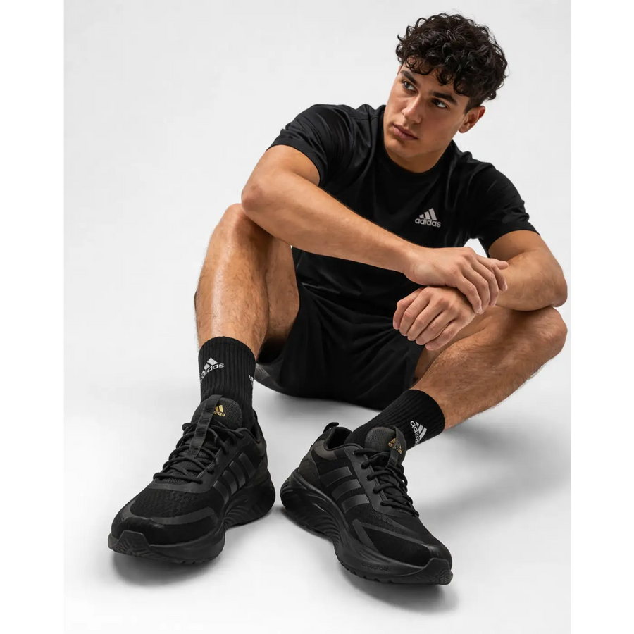 Men’s CloudFoam Comfort Running Sneakers – All-Day Lightweight Athletic Shoes (Black)