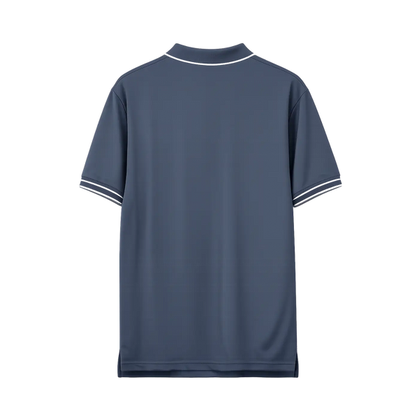 Men’s Contrast Trim Polo Shirt – Navy Blue - Men’s Polo Shirts