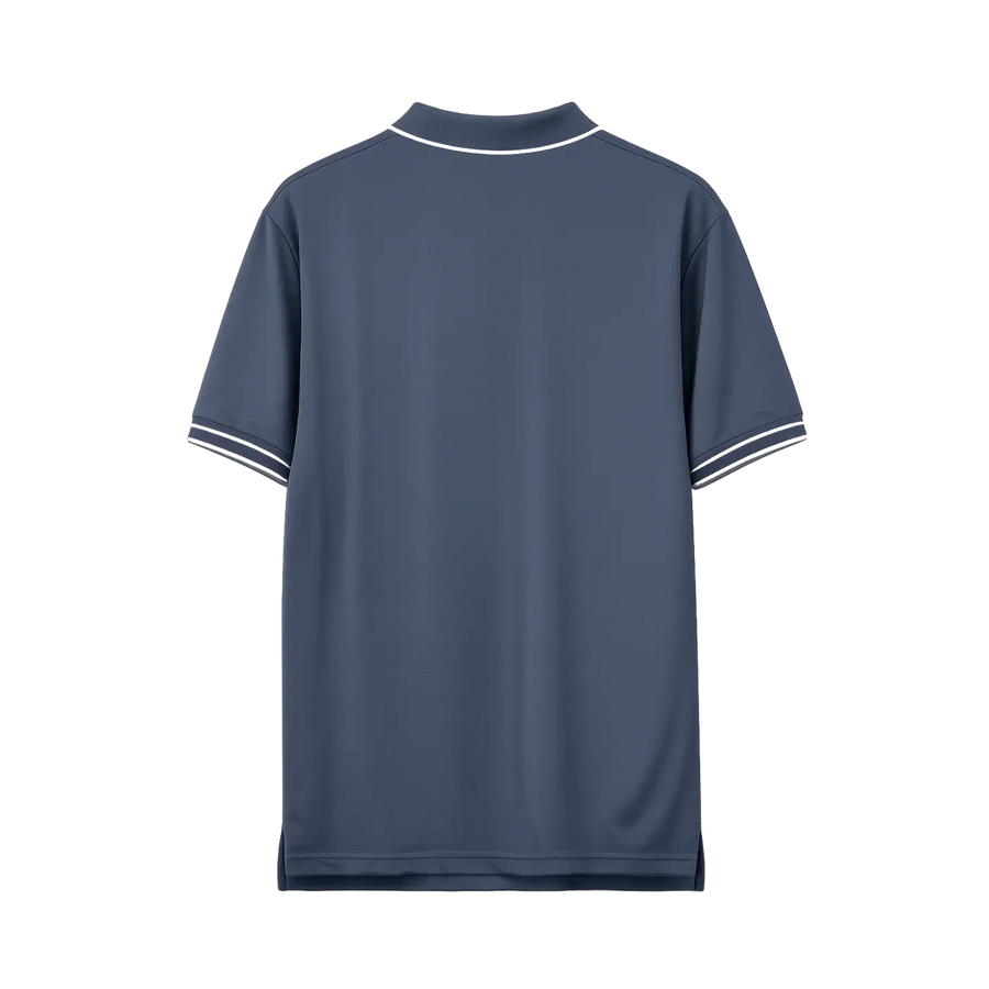 Men’s Contrast Trim Polo Shirt – Navy Blue - Men’s Polo Shirts