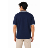 Men’s Contrast Trim Polo Shirt – Navy - Men’s Polo Shirts