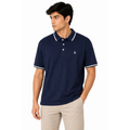 Men’s Contrast Trim Polo Shirt – Navy - Men’s Polo Shirts