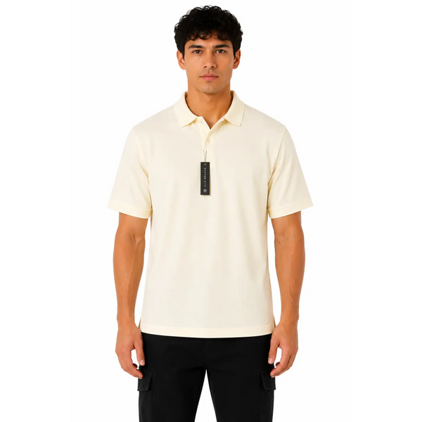 Men’s Essential Performance Polo Shirt – Cream - Men’s Polo Shirt