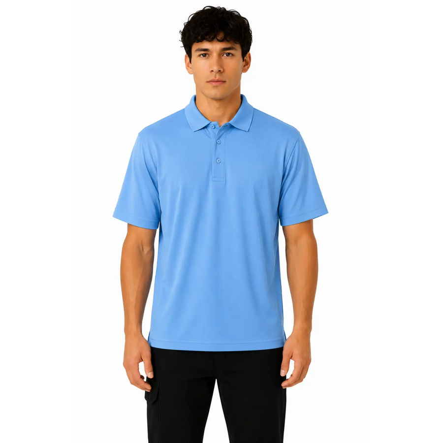 Men’s Essential Performance Polo Shirt – Sky Blue - Men’s Polo Shirt