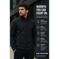 Men’s Full-Zip Fleece Jacket – Lightweight Warm Casual Layer