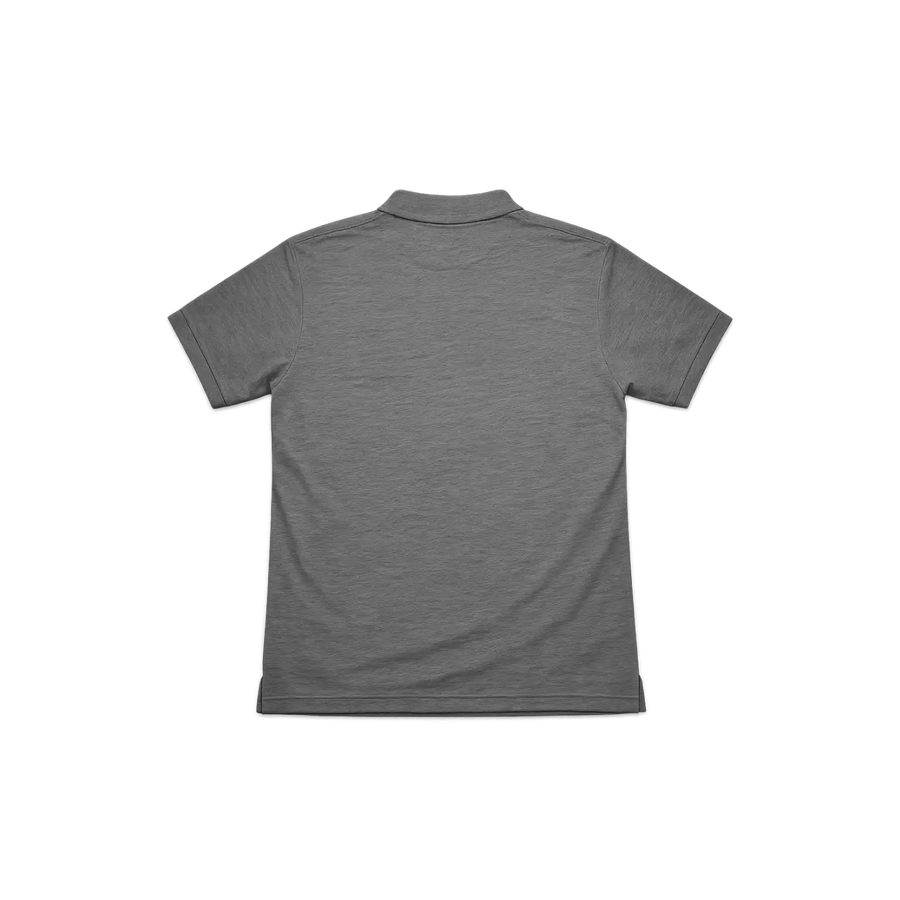 Men’s Heather Gray Performance Polo Shirt – Moisture Wicking Athletic Golf Polo