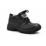 Men’s Heavy Duty Black Safety Work Boots – Steel Toe Industrial Lace-Up Boots