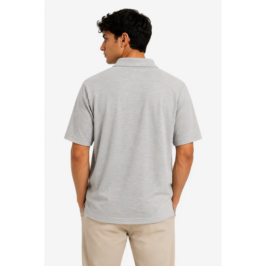 Men’s Light Grey Polo Shirt – Classic Everyday Fit - Men’s Polo Shirt