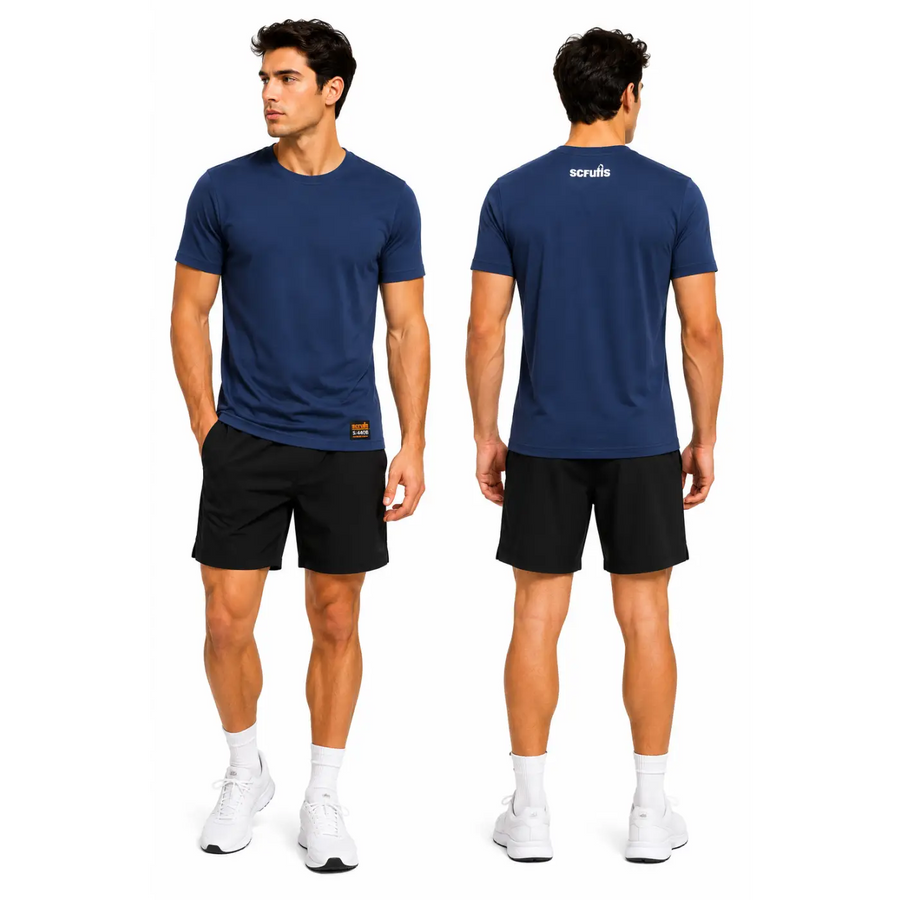 Men’s Navy Blue Performance Athletic T-Shirt – Moisture Wicking Gym & Training Tee