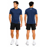 Men’s Navy Blue Performance Athletic T-Shirt – Moisture Wicking Gym & Training Tee