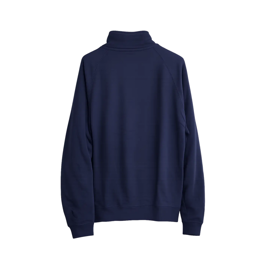 Men’s Navy Quarter-Zip Pullover Sweatshirt – Lightweight Mock Neck Fleece - Men’s Quarter-Zip Pullover Sweatshirt