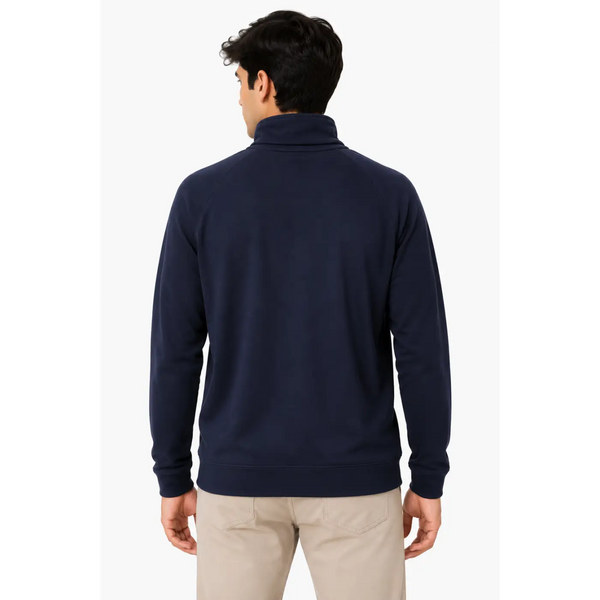 Men’s Navy Quarter Zip Pullover Sweatshirt - Men’s Sweatshirts & Pullovers