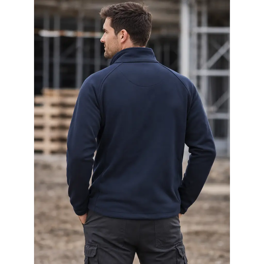 Men’s Navy Softshell Work Jacket – Lightweight Zip-Up Performance Jacket