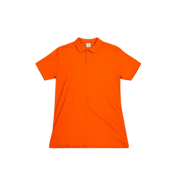 Men’s Orange Performance Polo Shirt – Moisture Wicking Athletic Golf Polo