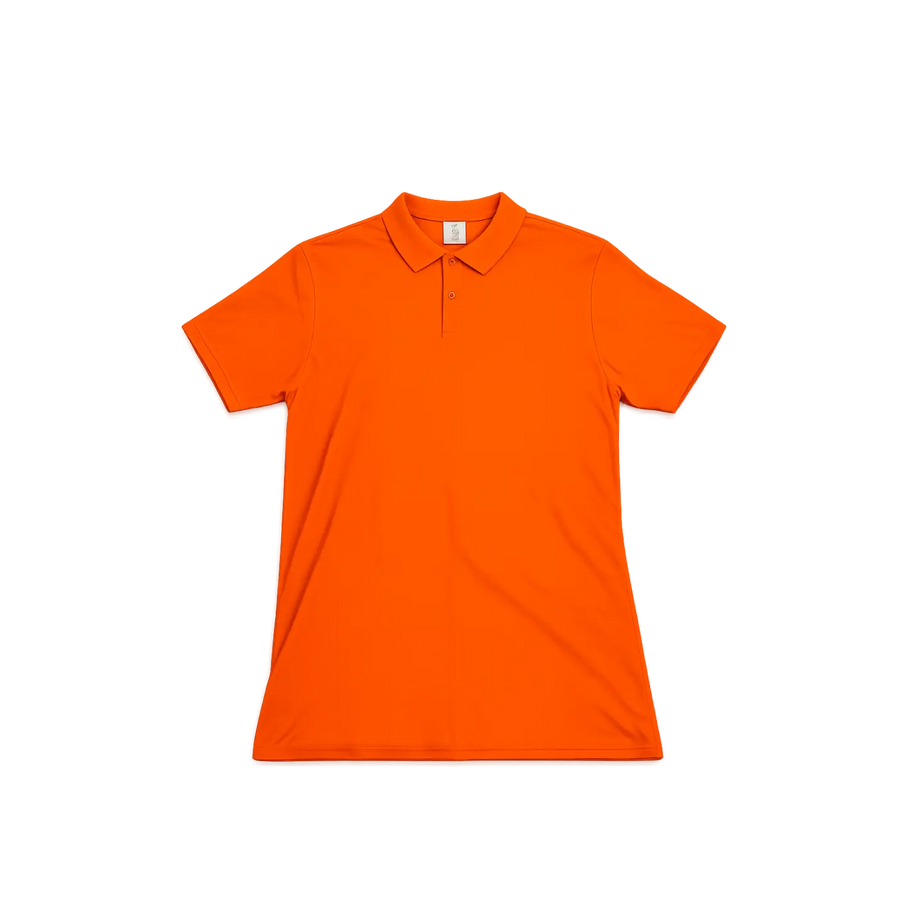 Men’s Orange Performance Polo Shirt – Moisture Wicking Athletic Golf Polo