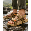 Men’s Outdoor Adventure Sandals – Lightweight Adjustable Hiking & Water-Ready Sandals (Khaki)