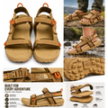 Men’s Outdoor Adventure Sandals – Lightweight Adjustable Hiking & Water-Ready Sandals (Khaki)