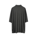Men’s Oversized Charcoal Drop Shoulder Polo Shirt – Relaxed Streetwear Fit - Men’s Oversized Polo Shirt