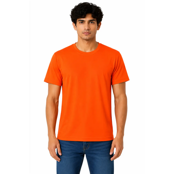 Men’s Performance Crew Neck T-Shirt – Vibrant Orange - Men’s Performance T-Shirt