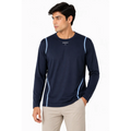 Men’s Performance Long Sleeve Athletic Shirt – Navy - Men’s Activewear Tops
