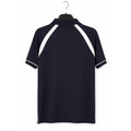Men’s Performance Polo Shirt – Contrast Panel Athletic Fit (Navy/White) - Shirts / Polo Shirts