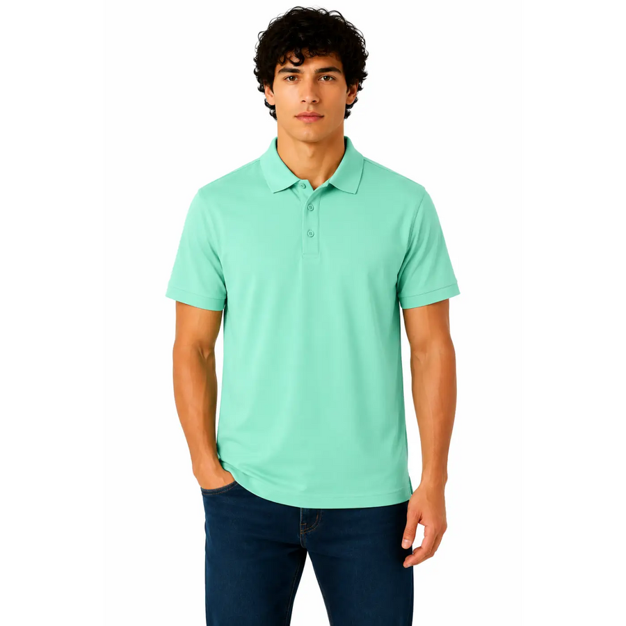 Men’s Performance Polo Shirt – Mint Green