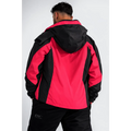 Men’s Red & Black Waterproof Hooded Jacket – Windproof Outdoor Softshell Coat - Jackets