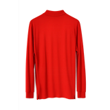Men’s Red Long Sleeve Polo Shirt - Men’s Long Sleeve Polo Shirt
