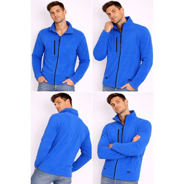 Men’s Royal Blue Fleece Jacket – Full Zip Lightweight Pullover - Men’s Fleece Jacket