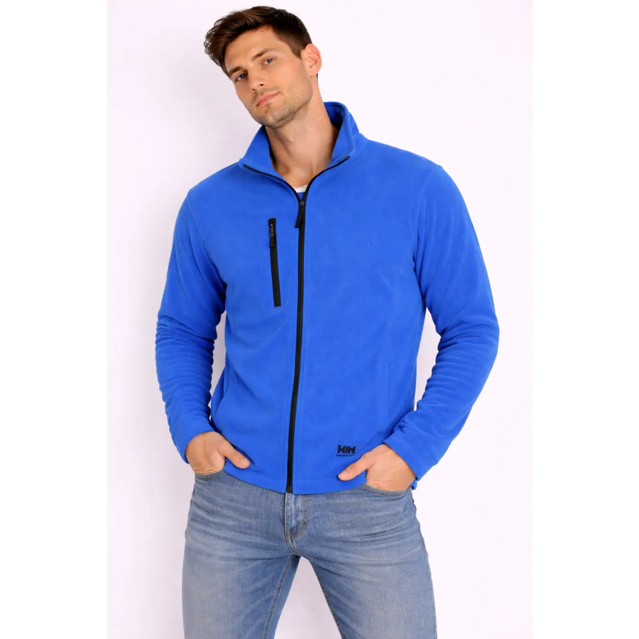 Men’s Royal Blue Fleece Jacket – Full Zip Lightweight Pullover - Men’s Fleece Jacket