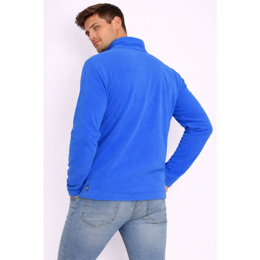 Men’s Royal Blue Fleece Jacket – Full Zip Lightweight Pullover - Men’s Fleece Jacket