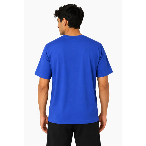 Men’s Royal Blue Performance Crew Neck T-Shirt - Men’s Activewear Tops