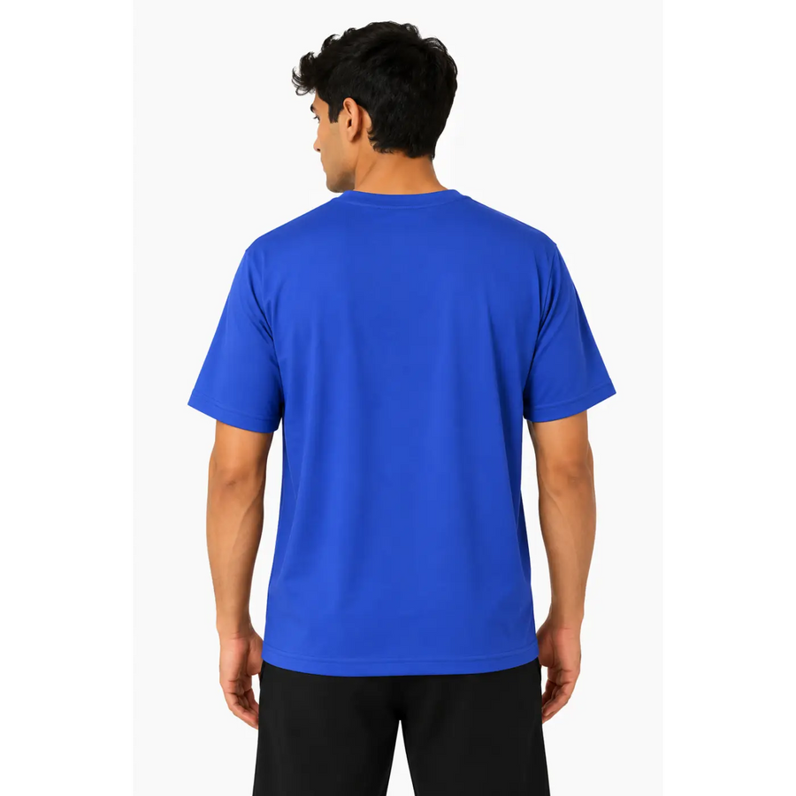 Men’s Royal Blue Performance Crew Neck T-Shirt - Men’s Activewear Tops