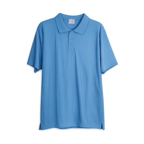 Men’s Sky Blue Performance Polo Shirt – Classic Short Sleeve Collared Tee - Men’s Polo Shirt