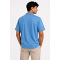 Men’s Sky Blue Performance Polo Shirt – Classic Short Sleeve Collared Tee - Men’s Polo Shirt