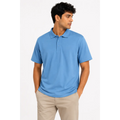 Men’s Sky Blue Performance Polo Shirt – Classic Short Sleeve Collared Tee - Men’s Polo Shirt