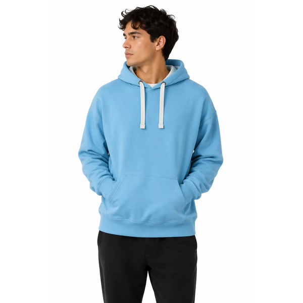 Men’s Sky Blue Pullover Hoodie - Men’s Hoodie Sweatshirt