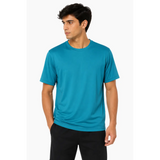 Men’s Teal Performance Crew Neck Athletic T-Shirt - Men’s Activewear Tops