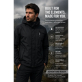 Men’s Waterproof Hooded Outdoor Jacket – Windproof All-Weather Performance Coat