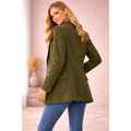Olive Corduroy Tailored Blazer – Classic Structured Jacket