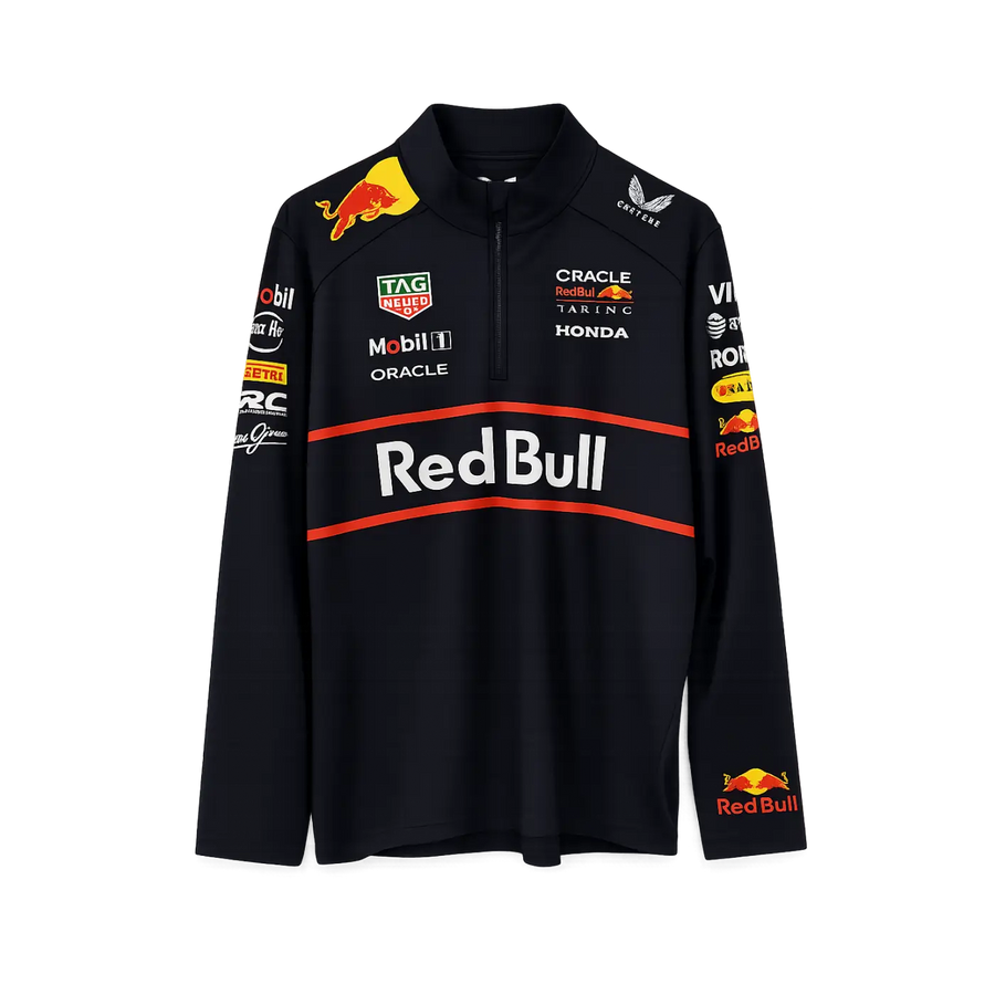 Oracle Red Bull Racing Men’s Quarter-Zip Performance Pullover - Men’s Motorsport Apparel