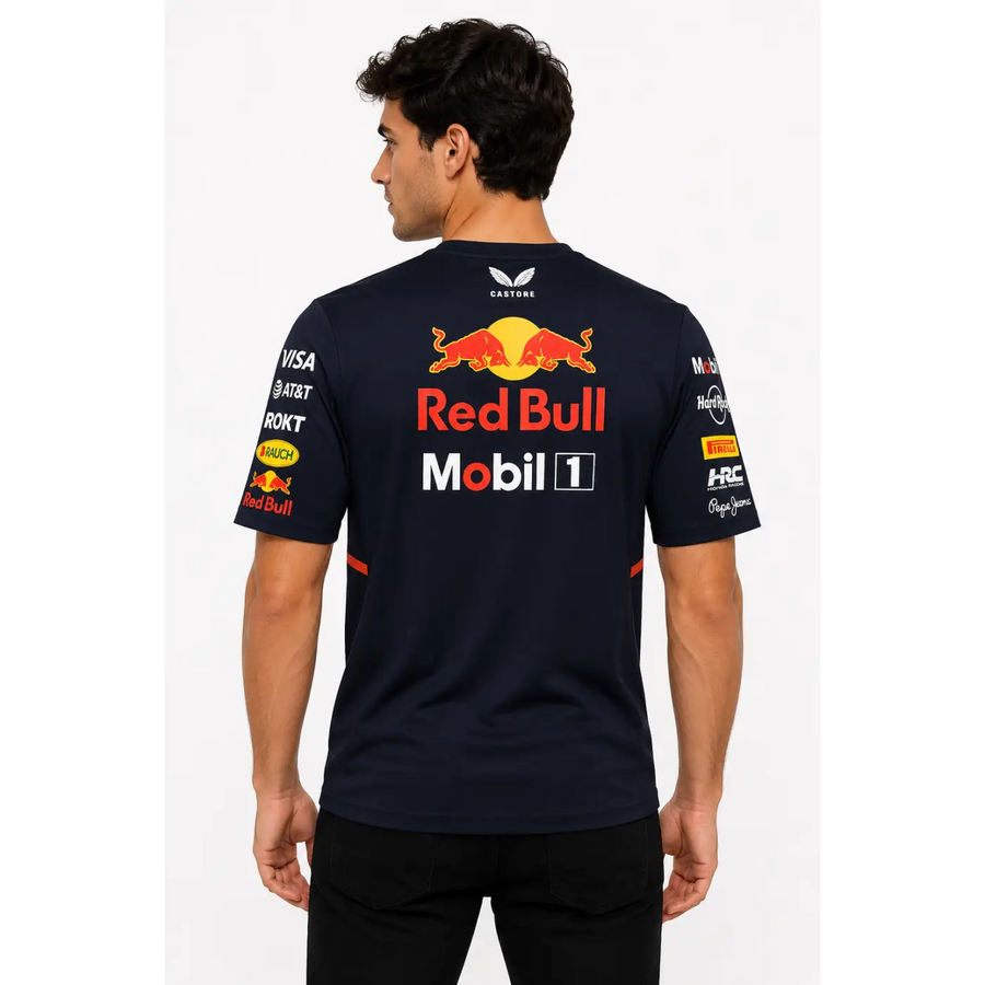 Oracle Red Bull Racing Men’s Short Sleeve Quarter-Zip Performance Shirt - Men’s Motorsport Performance Shirt