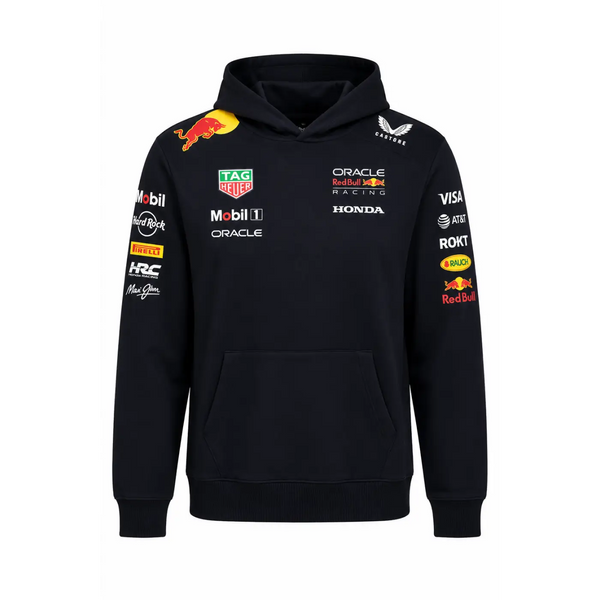 Oracle Red Bull Racing Team Hoodie – Navy Motorsport Pullover - Men’s Pullover Hoodie