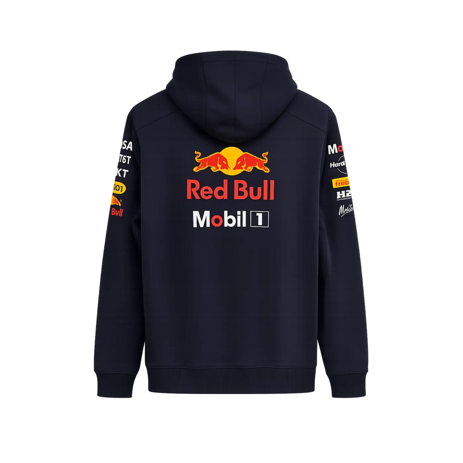 Oracle Red Bull Racing Team Hoodie – Navy Motorsport Pullover - Men’s Pullover Hoodie