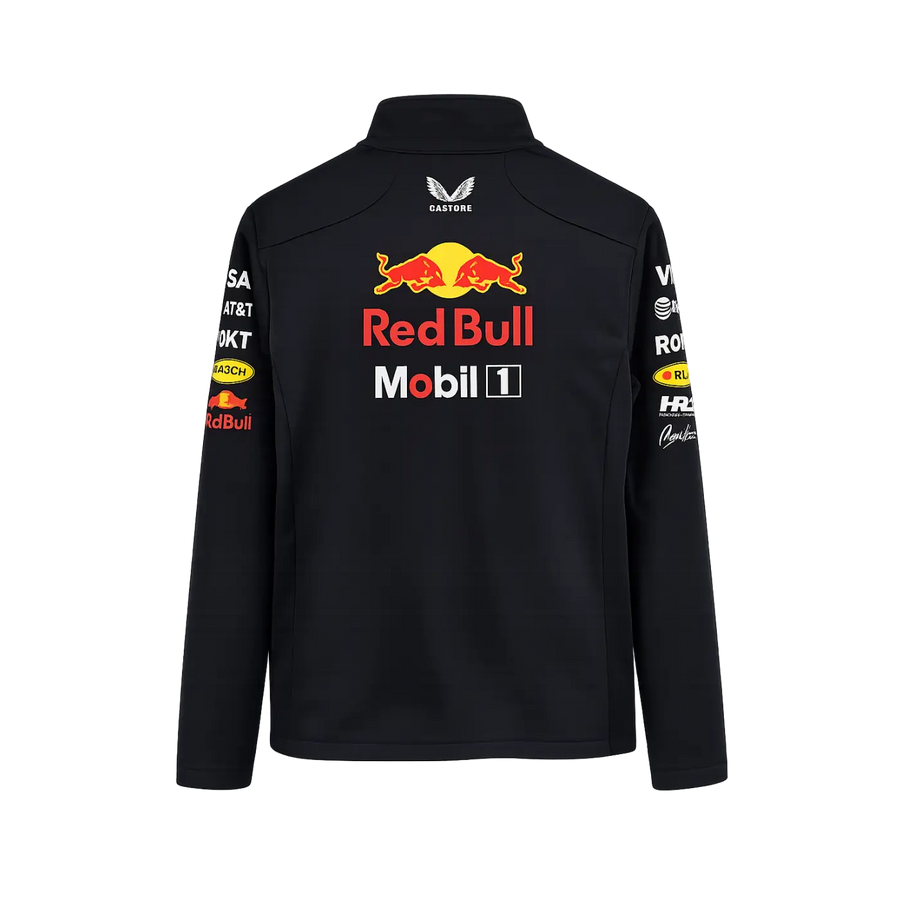 Oracle Red Bull Racing Team Track Jacket – Black Full Zip Motorsport Jacket - Men’s Track Jacket